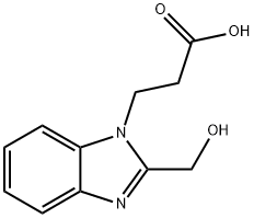 3-(2-HYDROXYMETHYL-BENZOIMIDAZOL-1-YL)-PROPIONIC ACID Struktur