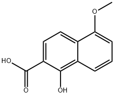 3-Hydroxy-7-methoxy-2-naphthalene carboxylic acid sodium salt Struktur