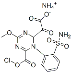 ammonium 2-chloro-N-[(4-methoxy-6-methyl-1,3,5-triazin-2-yl)carbamoyl]benzenesulphonamidate  Struktur