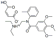 diethyl-[2-[(2-methylphenyl)-(3,4,5-trimethoxybenzoyl)amino]ethyl]azan ium, (Z)-4-hydroxy-4-oxo-but-2-enoate Struktur