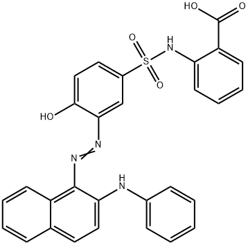 2-[[[4-hydroxy-3-[[2-(phenylamino)-1-naphthyl]azo]phenyl]sulphonyl]amino]benzoic acid  Struktur