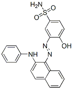 3-[[2-anilino-1-naphthyl]azo]-4-hydroxybenzenesulphonamide Struktur