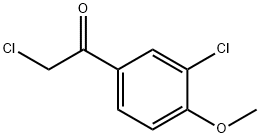 Ethanone, 2-chloro-1-(3-chloro-4-methoxyphenyl)- (9CI) Struktur