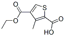 2,4-Thiophenedicarboxylicacid,3-methyl-,4-ethylester(9CI) Struktur