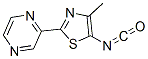 Pyrazine, (5-isocyanato-4-methyl-2-thiazolyl)- (9CI) Struktur