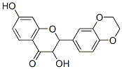 3,7-dihydroxy-2-(1,4-benzodioxan-6-yl)chroman-4-one Struktur