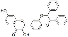 3,7-dihydroxy-2-((2,3-diphenyl)-1,4-benzdioxan-6-yl)chroman-4-one Struktur