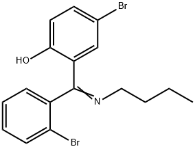 2-(n-Butylimino-(2-bromophenyl)methyl)-4-bromophenol Struktur