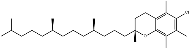 2,5,7,8-tetramethyl-2-(4,8,12-trimethyltridecyl)-6-chlorochroman Struktur