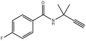 4-fluoro-N-(2-methylbut-3-yn-2-yl)benzamide Struktur