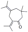 Cycloheptanone, 6,6-dimethyl-2,4-bis(1-methylethylidene)- (9CI) Struktur