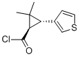 Cyclopropanecarbonyl chloride, 2,2-dimethyl-3-(3-thienyl)-, trans- (9CI) Struktur