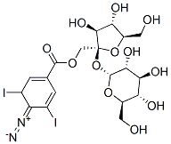 O-(4-diazo-3,5-diiodobenzoyl)sucrose Struktur