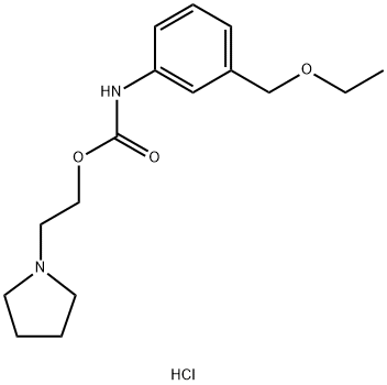 2-(1-Pyrrolidinyl)ethyl m-(ethoxymethyl)carbanilate hydrochloride Struktur