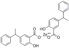 Bis[5-(1-phenylethyl)salicylic acid]zinc salt Struktur