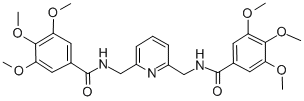 2,6-Bis(3,4,5-trimethoxybenzoylaminomethyl)pyridine Struktur