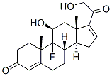 Pregna-4,16-diene-3,20-dione, 9-fluoro-11beta,21-dihydroxy- Struktur