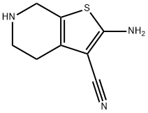 2-amino-4,5,6,7-tetrahydrothieno[2,3-c]pyridine-3-carbonitrile Struktur