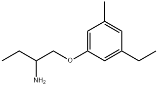 Propylamine, 1-[[(5-ethyl-m-tolyl)oxy]methyl]- (8CI) Struktur