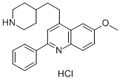 Quinoline, 6-methoxy-2-phenyl-4-(2-(4-piperidinyl)ethyl)-, monohydroch loride Struktur