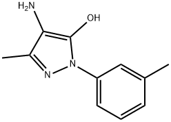 Pyrazol-5-ol, 4-amino-3-methyl-1-m-tolyl- (8CI) Struktur