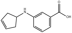 Benzoic acid, 3-(3-cyclopenten-1-ylamino)- (9CI) Struktur