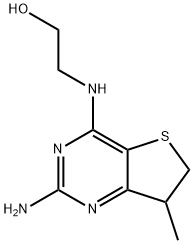 Ethanol, 2-[(2-amino-6,7-dihydro-7-methylthieno[3,2-d]pyrimidin-4-yl)amino]- (8CI) Struktur