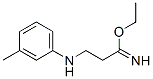 Propionimidic acid, 3-m-toluidino-, ethyl ester (8CI) Struktur