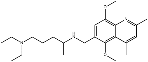 6-((4-diethylamino-1-methylbutyl)aminomethyl)-5,8-dimethoxy-2,4-dimethylquinoline Struktur