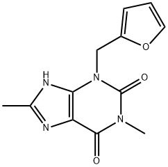 3-(2-FURANYLMETHYL)-3,7-DIHYDRO-1,8-DIMETHYL-1H-PURINE-2,6-DIONE Structure