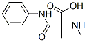 2-methylamino-2-(phenylcarbamoyl)propanoic acid Struktur