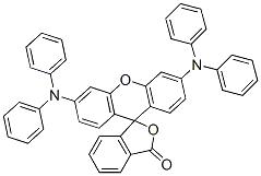 3',6'-Bis(diphenylamino)spiro[isobenzofuran-1(3H),9'-[9H]xanthen]-3-one Struktur