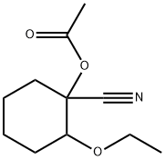 Cyclohexanecarbonitrile, 1-(acetyloxy)-2-ethoxy- (9CI) Struktur