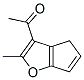 Ethanone, 1-(2-methyl-4H-cyclopenta[b]furan-3-yl)- (9CI) Struktur