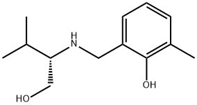 Phenol, 2-[[[(1S)-1-(hydroxymethyl)-2-methylpropyl]amino]methyl]-6-methyl- (9CI) Struktur