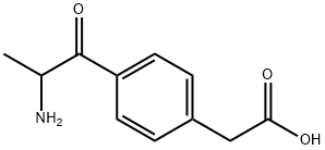 Benzeneacetic  acid,  4-(2-amino-1-oxopropyl)- Struktur