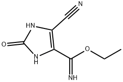 1H-Imidazole-4-carboximidic  acid,  5-cyano-2,3-dihydro-2-oxo-,  ethyl  ester Struktur