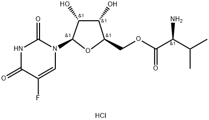 5'-O-(L-valyl)-5-fluorouridine HCl Struktur