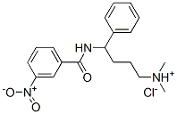 dimethyl-[4-[(3-nitrobenzoyl)amino]-4-phenyl-butyl]azanium chloride Struktur