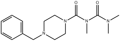 1-Benzyl-4-(2,4,4-trimethylallophanoyl)piperazine Struktur