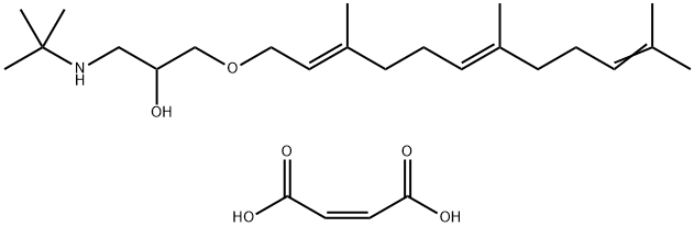 2-Propanol, 1-((1,1-dimethylethyl)amino)-3-((3,7,11-trimethyl-2,6,10-d odecatrienyl)oxy)-, (E,E)-, (Z)-2-butenedioate (1:1) Struktur