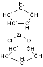 BIS(CYCLOPENTADIENYL)ZIRCONIUM CHLORIDE Struktur