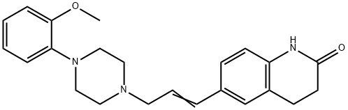 2(1H)-Quinolinone, 3,4-dihydro-6-(3-(4-(2-methoxyphenyl)-1-piperazinyl )-1-propenyl)- Struktur