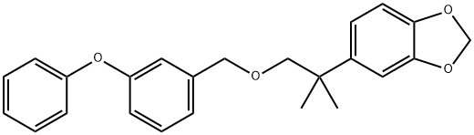 3-Phenoxybenzyl 2-(3,4-methylenedioxyphenyl)-2-methylpropyl ether Struktur