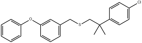 3-Phenoxybenzyl 2-(4-chlorophenyl)-2-methylpropyl thioether Struktur