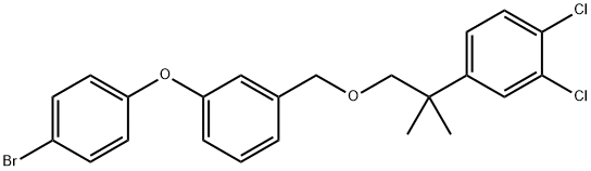 1-(4-Bromophenoxy)-3-((2-(3,4-dichlorophenyl)-2-methylpropoxy)methyl)b enzene Struktur