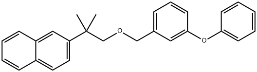 3-Phenoxybenzyl 2-(2-naphthyl)-2-methylpropyl ether Struktur