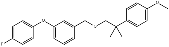 1-(4-Fluorophenoxy)-3-((2-(4-methoxyphenyl)-2-methylpropoxy)methyl)ben zene Struktur