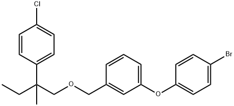 3-(4-Bromophenoxy)benzyl 2-(4-chlorophenyl)-2-ethylpropyl ether Struktur