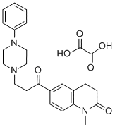 2(1H)-Quinolinone, 3,4-dihydro-1-methyl-6-(1-oxo-3-(4-phenyl-1-piperaz inyl)propyl)-, ethanedioate (1:1) Struktur